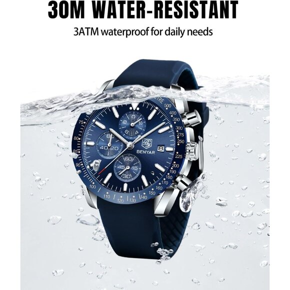 ⚡Men's Wrist Watches Business Work Sport Casual Fashion Designer Dress Gift - Picture 5 of 9